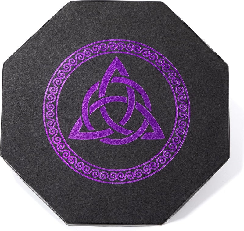 Soar Forge DND Dice Tray - Premium 9 Inch Tray Dungeons and Dragons - Exquisitely Detailed Purple World Tree & Triquetra Design - Perfect Rolling & Box Storage to Protect Your Dice for D&D and RPG - Image 2